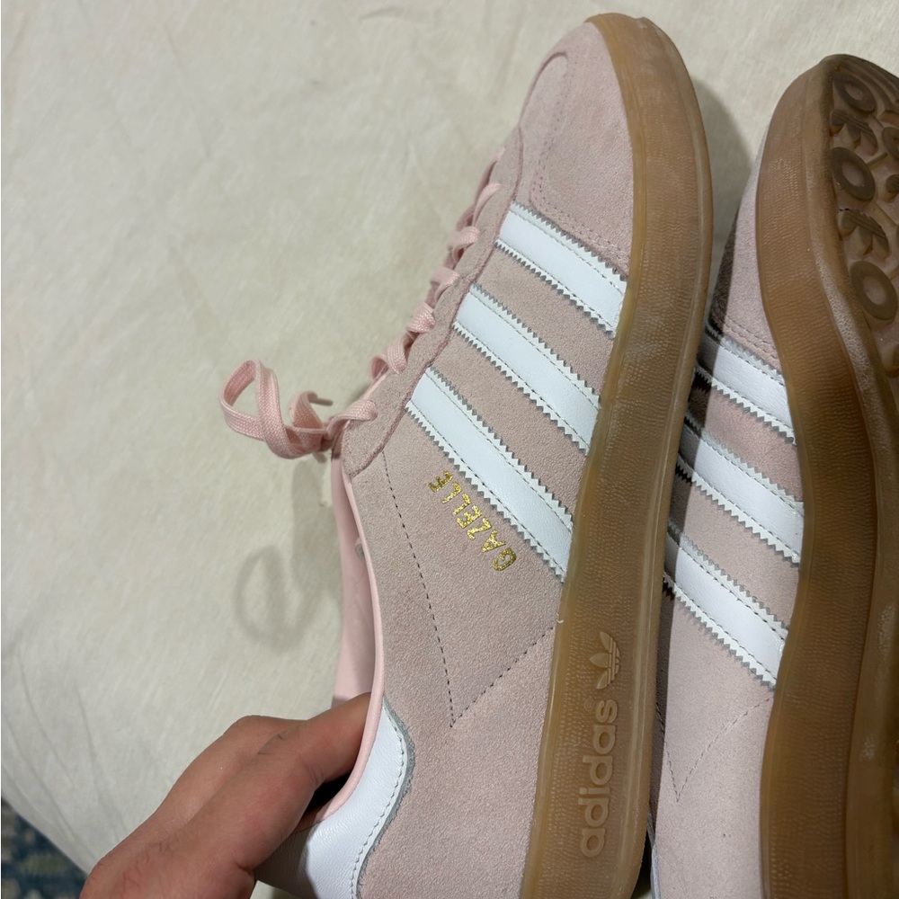 Adidas Women's Blush and White Sneakers